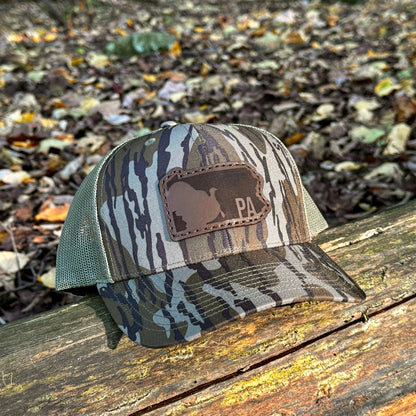 Pennsylvania Turkey Hunting Leather Patch Trucker Hat